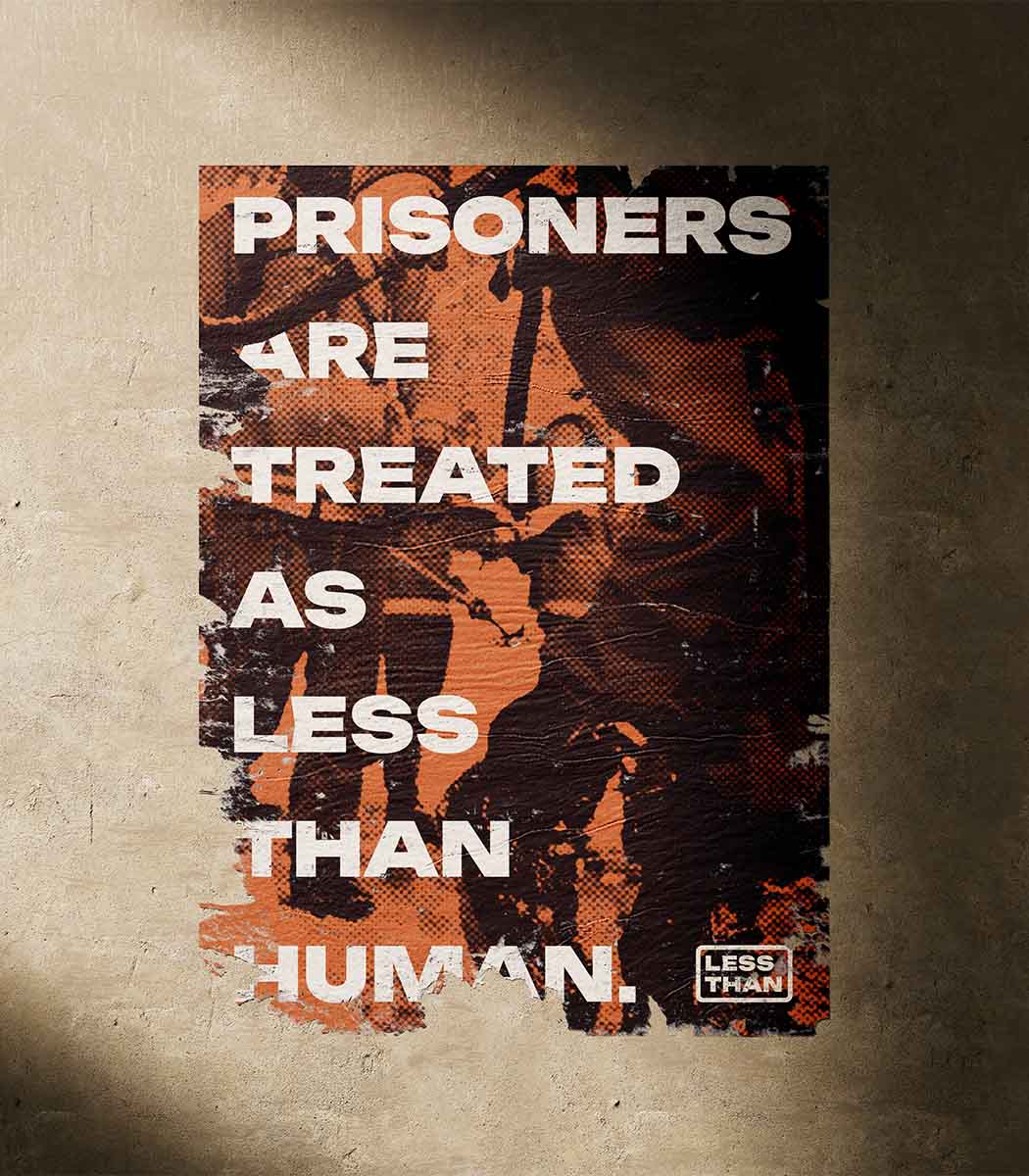 Less Than logo mocked-up on a poster